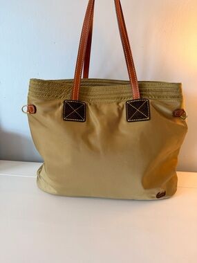 Dooney & Bourke Nylon Tote - Tan with Pink Lining